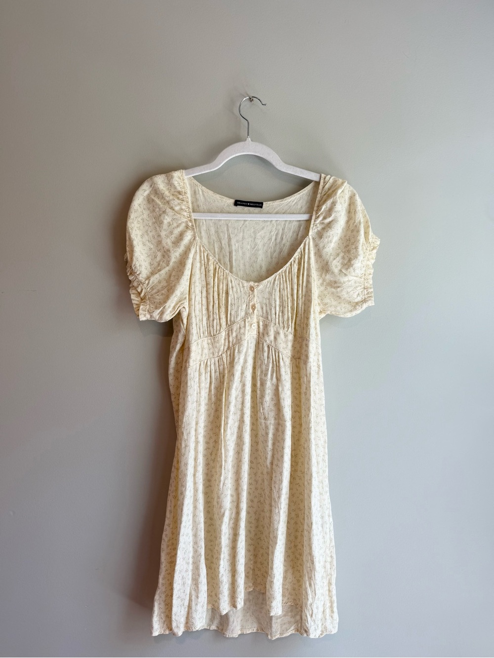 Brandy Melville Yellow Floral Mini Dress